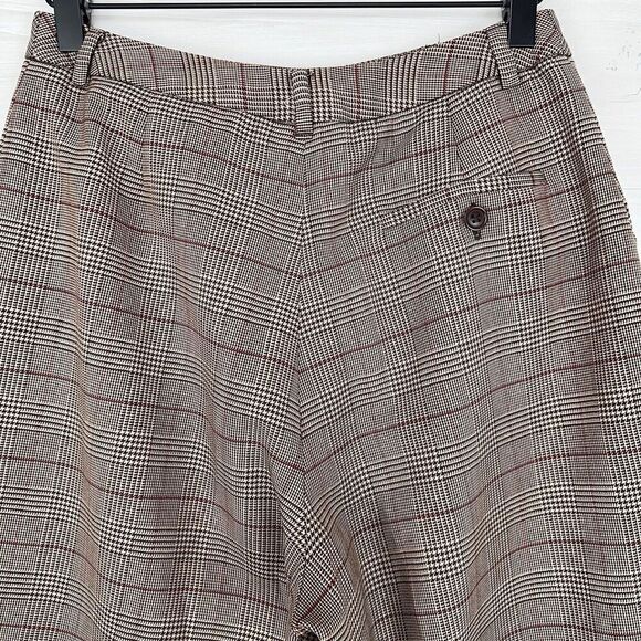 Vintage Stanley Blacker Trouser Pants Women 24 Houndstooth Hi Rise Wool Straight - Picture 5 of 11